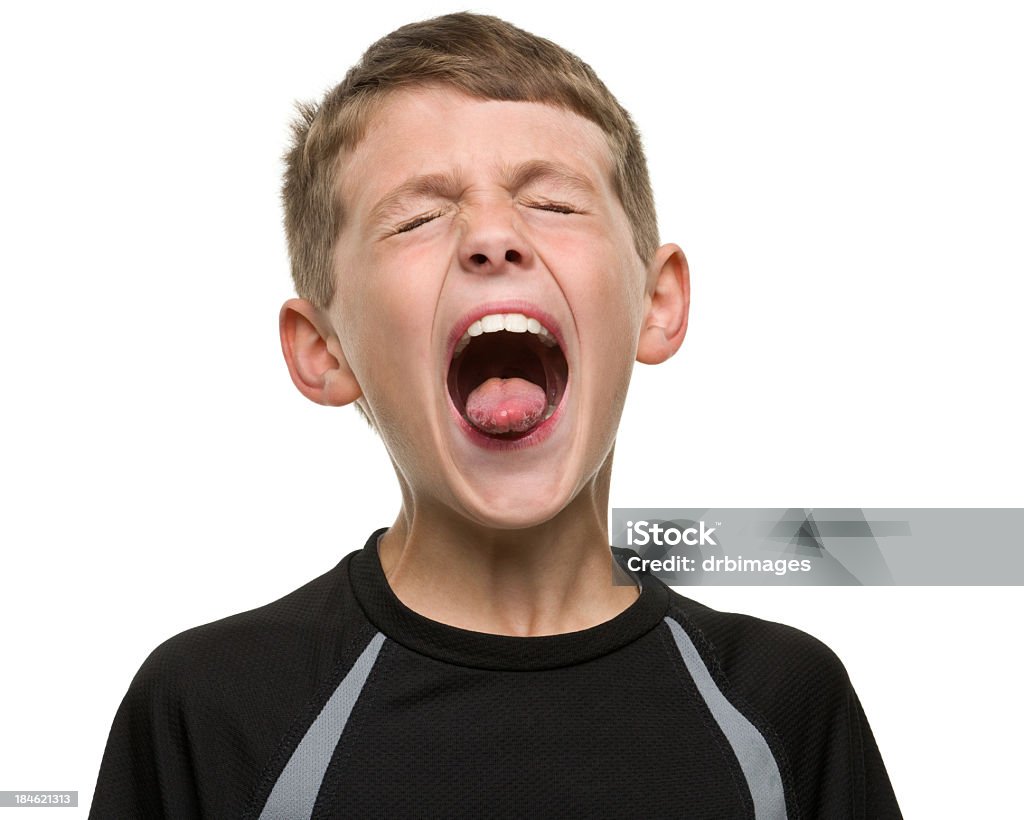 Rapaz Yelling - Royalty-free 2000 Foto de stock