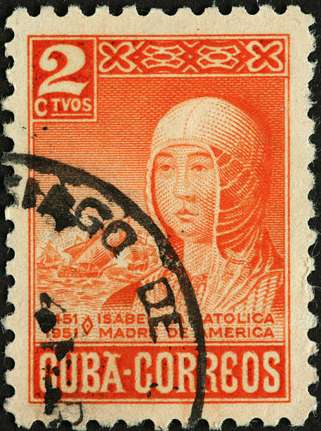 istock Queen Isabella on an old Cuban postage stamp 184621367