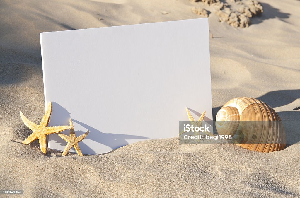 Leere beach Papier, die Mitteilung hinzufügen - Lizenzfrei 1970-1979 Stock-Foto
