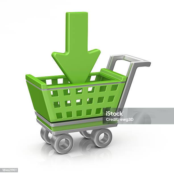 Shopping Cart Buying Stock Photo - Download Image Now - Three Dimensional, Shopping Cart, Retail