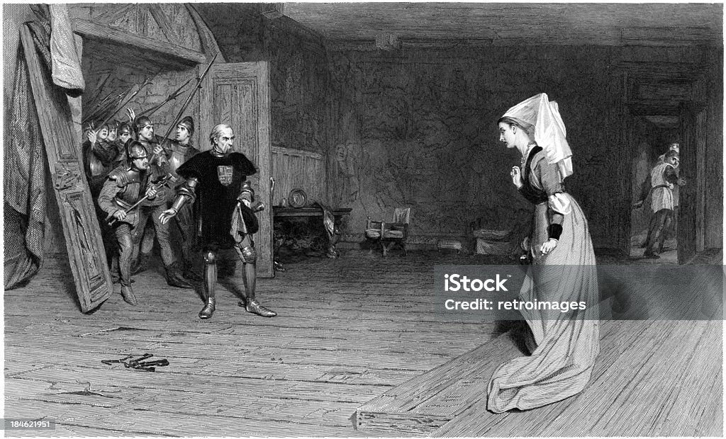 William Shakespeare: Talbot i Hrabina Auvergne, King Henry VI (ilustracja - Zbiór ilustracji royalty-free (William Shakespeare)