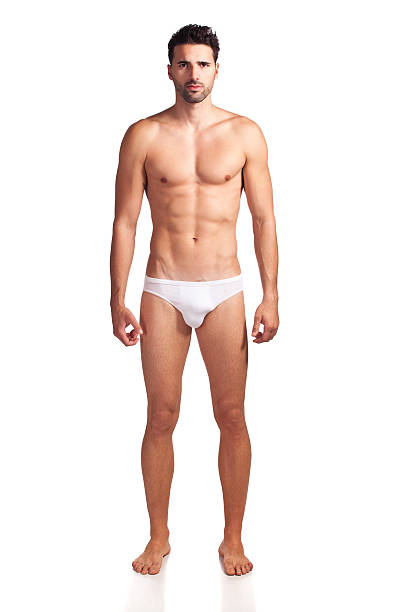 Handsome male in underwear stock photo