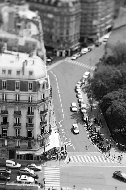 istock Aerial view from Notre Dame tower with tilt shift, Paris 184623148
