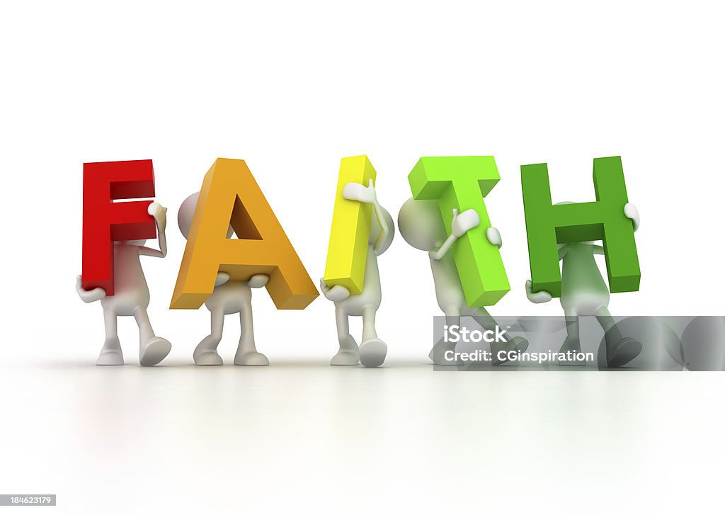 팀 형성 Faith 단어 - 로열티 프리 문자 스톡 사진