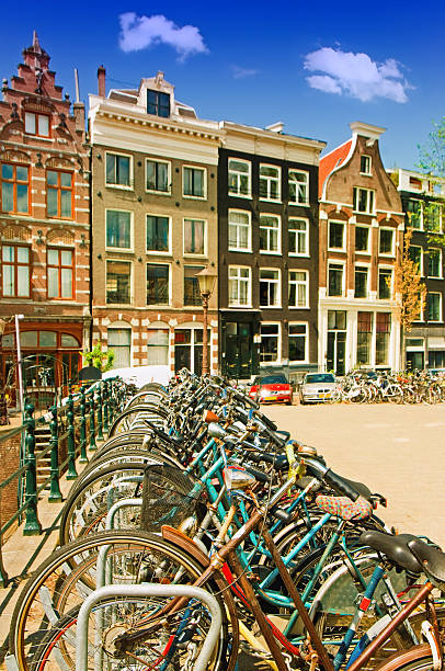 istock Bicycle parking next to Amsterdam City Center 184623349