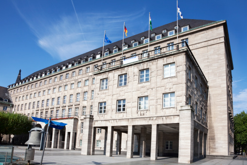 Vienna, Austria, - June, 20, 2013: The inner garden of Hofburg palace, Vienna, Austria