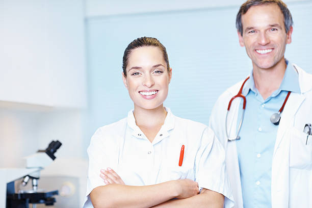istock Female doctor with arms crossed 184624109