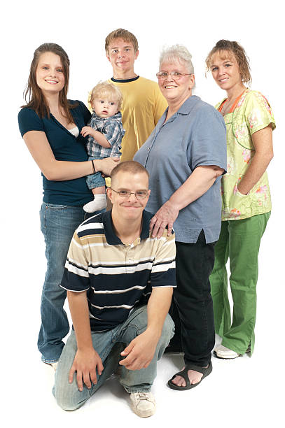 istock Four Generation Casual Family Portrait 184624287