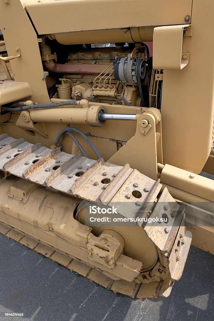 Yellow Bulldozer Yellow Bulldozer Detail. MORE IMAGES...(you can see links to other categories via my main account page-About Me) Agricultural Machinery Stock Photo