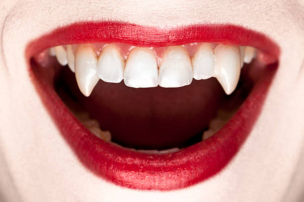 Halloween Vampire Teeth stock photo