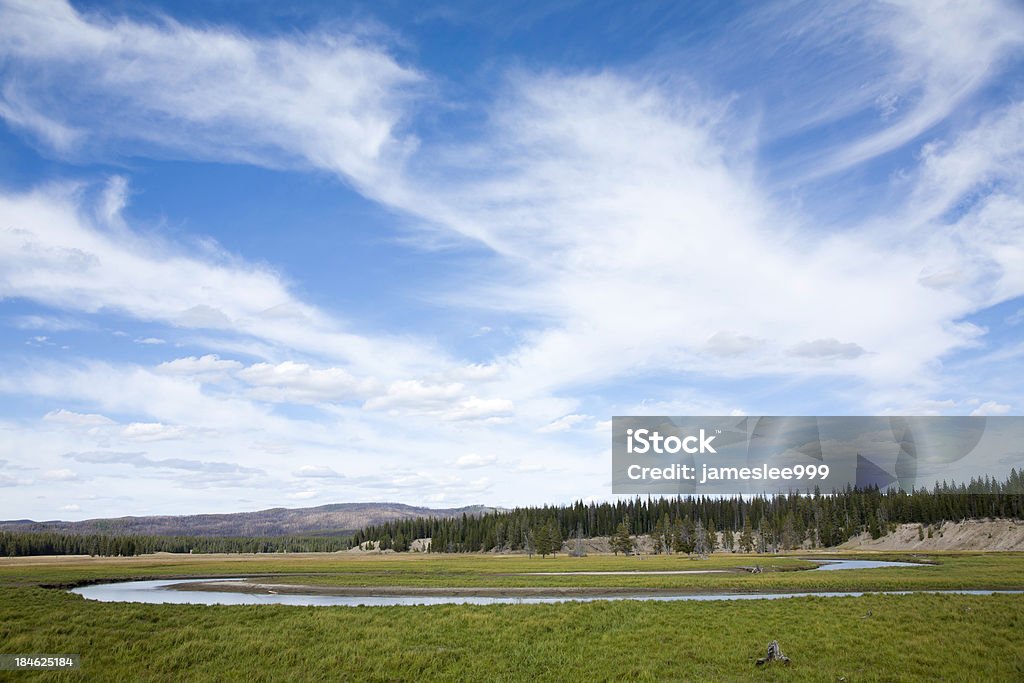 Fiume Snake con splendido panorama di nuvole - Foto stock royalty-free di Ambientazione esterna