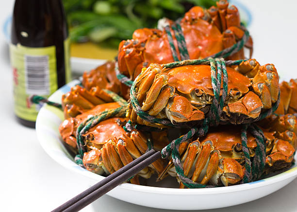 Chinese mitten crab stock photo