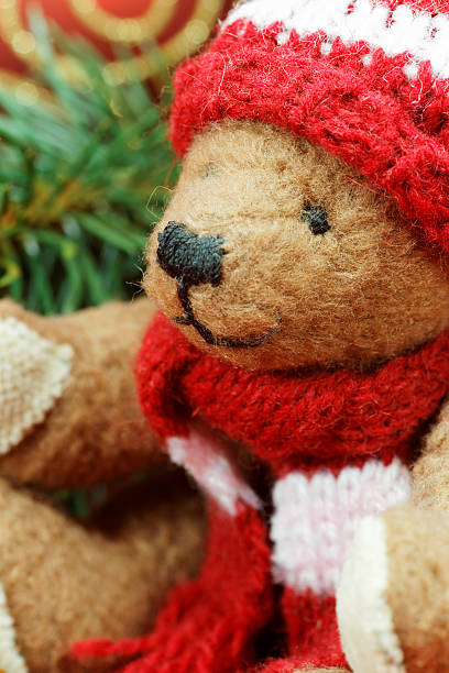 istock close up of Christmas teddy bear 184626643