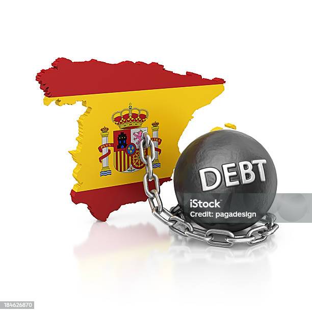 Foto de Dívida Espanha e mais fotos de stock de Dívida - Dívida, País - Área geográfica, Amarelo