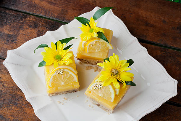 istock Citrus Lemon Cake, Fresh Fruit Cookie Pie Bars 184627180