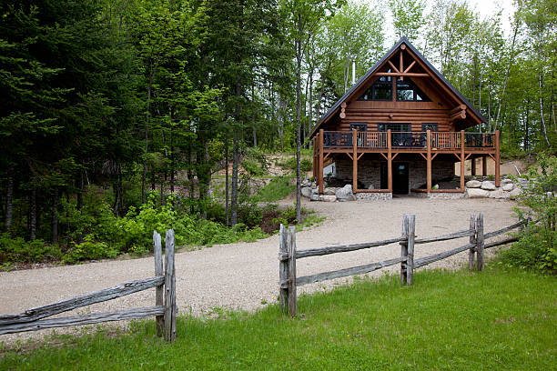 istock Wooden Cottage, Log Home, Log Cabin 184627648