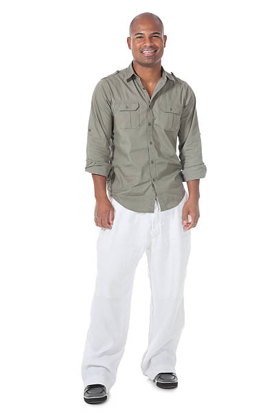 istock Happy Handsome Man Standing on White Background 184627781