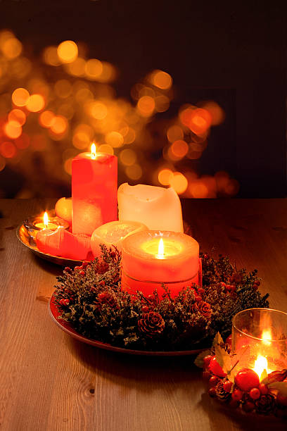 istock Christmas candles and lights 184627884