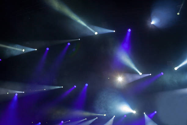 istock Blue Stage Lights, light show at the Concert 184629505