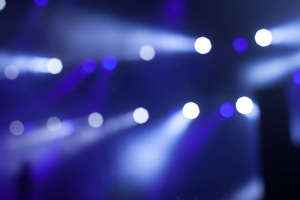 istock Blue Stage Lights, light show at the Concert 184629541