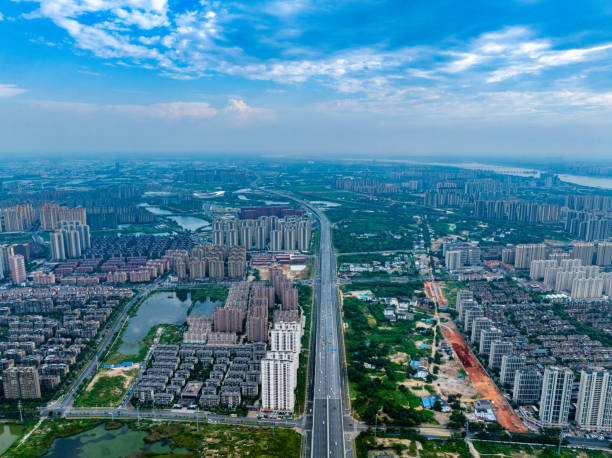istock Modern city overpass, urban traffic overlook 1846298166