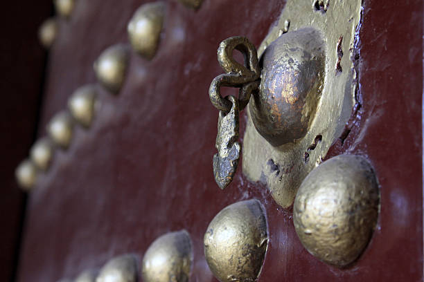 istock circle in the iron door 184630782