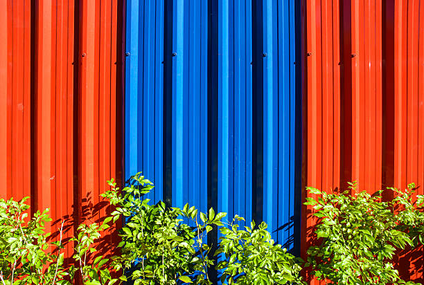 istock galvanized steel wall and green plant 184630893