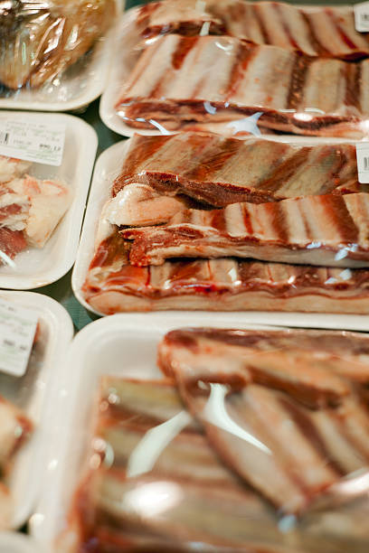 istock Packaged meat in the supermarket 184631223