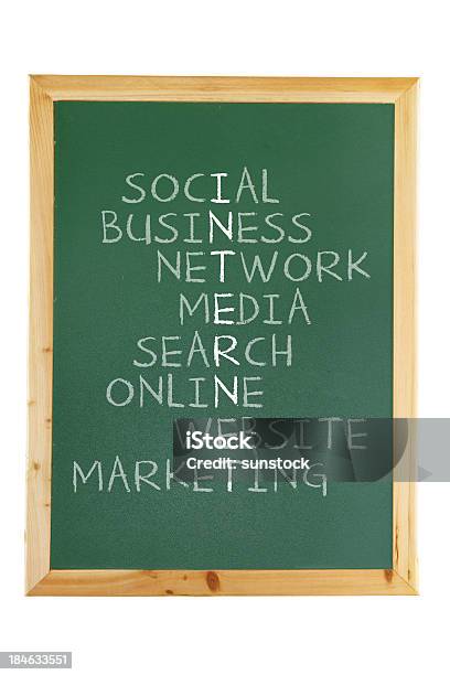 Internet Concepts On Black Board Stock Photo - Download Image Now - Business, Chalkboard - Visual Aid, Communication