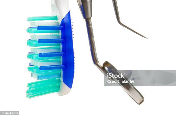 Zahnbürste Und Dental Tools Stockfoto und mehr Bilder von Bildhintergrund - Bildhintergrund, Fotografie, Horizontal