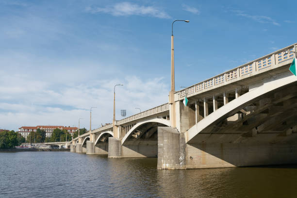 istock the Jirasek Bridge, Jiraskuv Most in Prague 1846354310