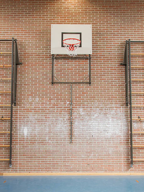 istock Interior of a gym at school 184636034