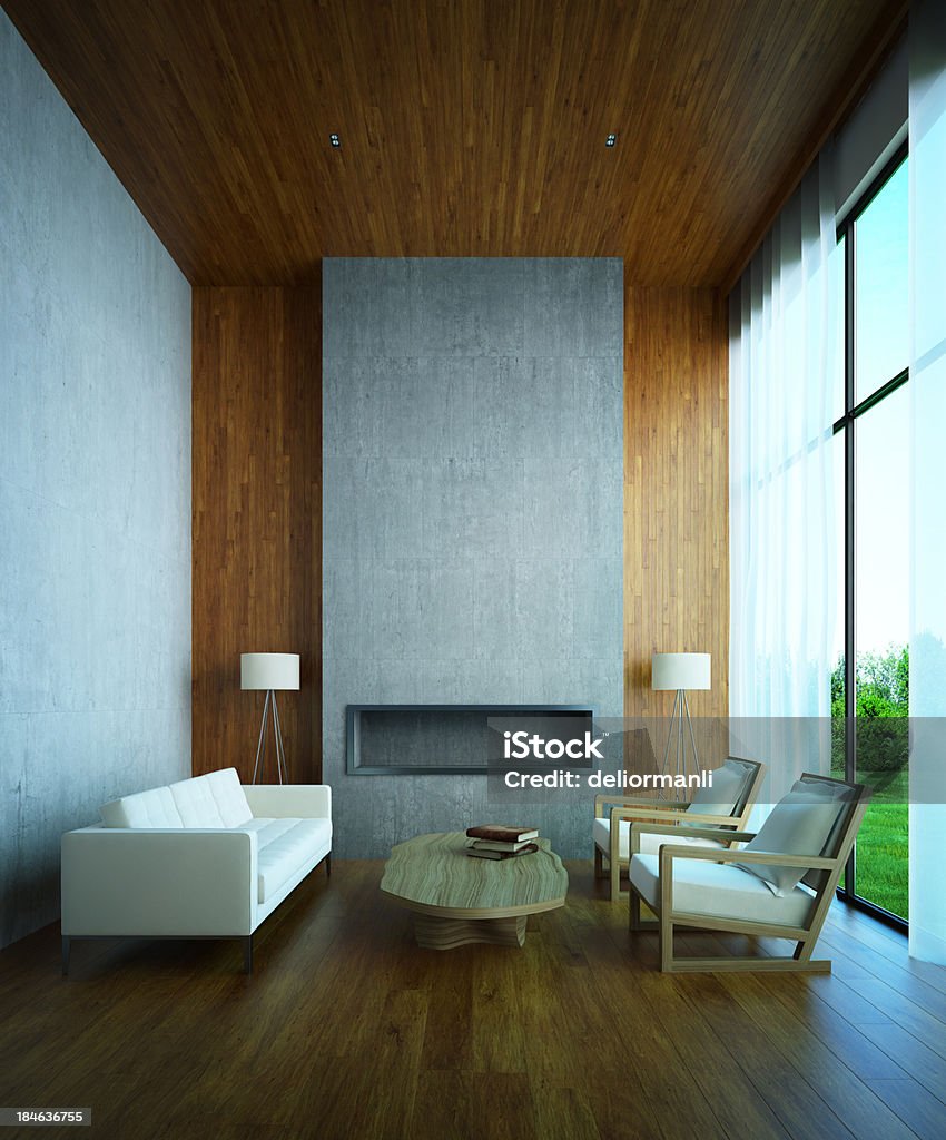 Modern House Interior Luxury Stock Photo