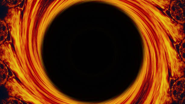 istock Fire frame burning swirl orange whirl circle dark 1846367790
