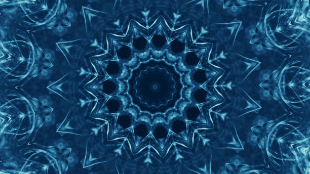 istock Kaleidoscope background snowflake design blue 1846367811