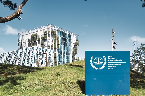 the hague, netherlands - march 27 2023 : an overview of the buildings of the international criminal court ICC CPI in The Hague