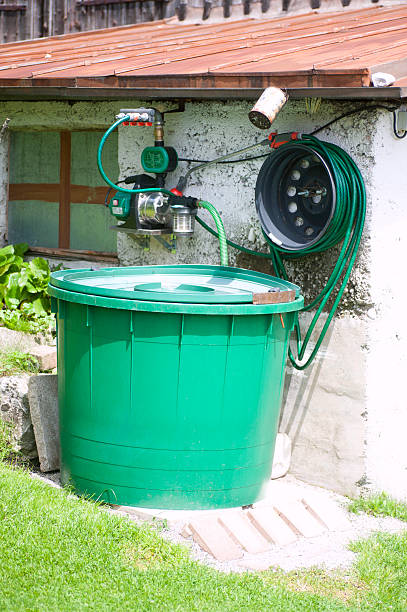 istock green rain barrel - Regentonne 184636863