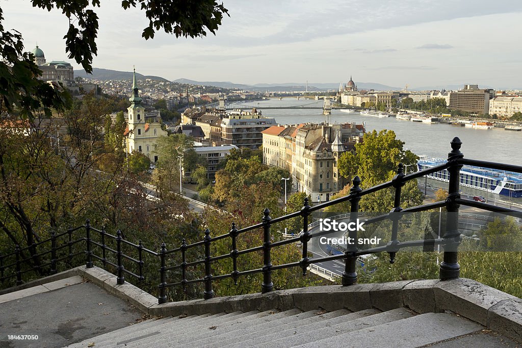 Budapest "The Chain Bridge and the Danube river in Budapest, Hungary." Architecture Stock Photo