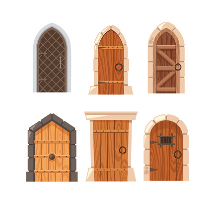 Medieval Doors, Weathered And Imposing, Stand As Silent Guardians With Intricate Ironwork And Heavy Wood. Each Door Tells A Tale Of History, Secrets, And Craftsmanship Through Its Ancient Design