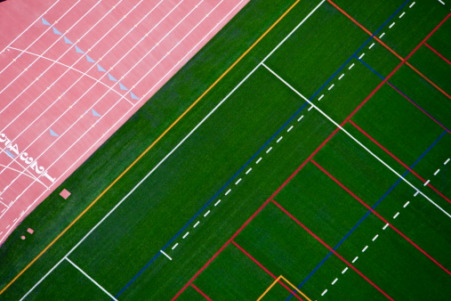 aerial of a track and field sports courtClick Here to view my other Cityscapes and Architecture:
