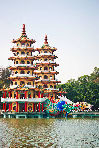 istock Dragon and tiger pagodas 184638255