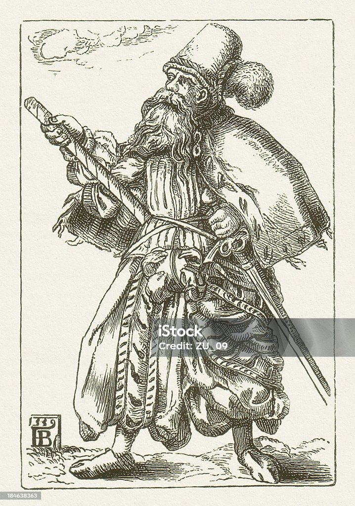 Provost " - Lizenzfrei Asiatischer Holzschnitt Stock-Illustration