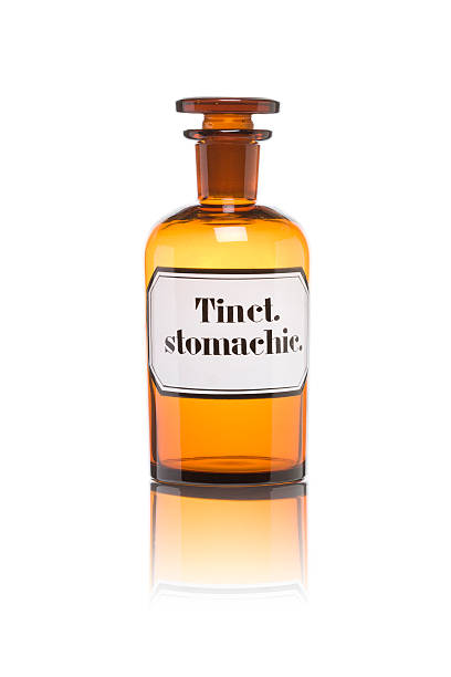 istock Old drugstore bottle. Tinct stomachic. 184638736
