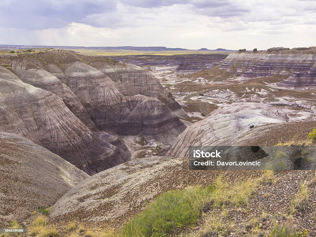 Vista de cima pintado do deserto - Foto de stock de Acampar royalty-free