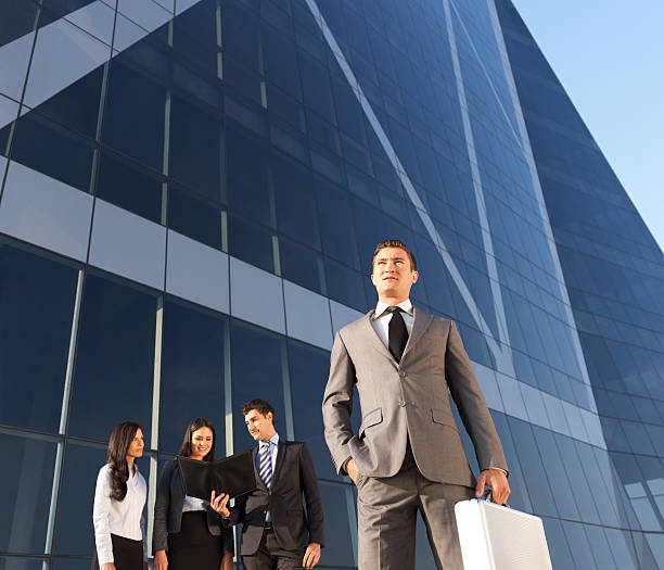istock Business people outside the office 184639516