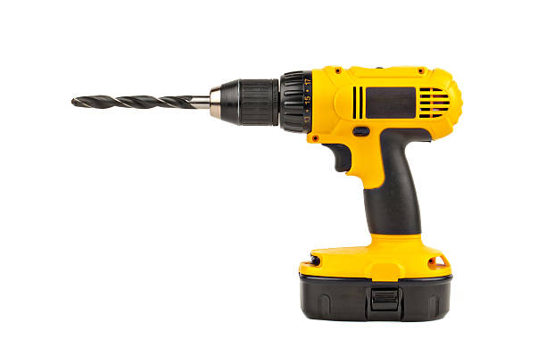 power drill with large bit power drill with large drill bit drill stock pictures, royalty-free photos & images