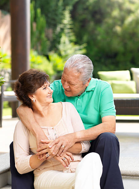 istock Senior couple looking at each other 184639735