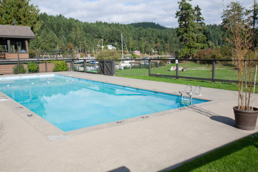 An outdoor pool on Pender Island.