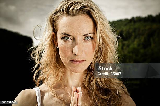 Namaste Portrait Stock Photo - Download Image Now - Adult, Adults Only, Beautiful Woman