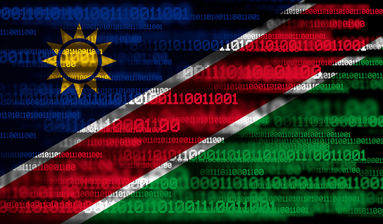 Flag Of Namibia On Binary Code Stock Illustration - Download Image Now ...